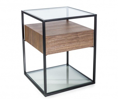 Стіл журнальний Alnicco Горіх / Чорний Signal